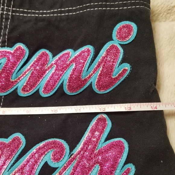 Sparkly MIAMI BEACH Florida Canvas Tote Bag, 13" x 14" x 3" FL Suvenior - Picture 4 of 7